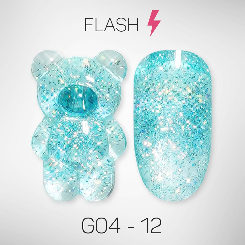LAVIS Glitter G04 - 12 - Gel Polish 0.5 oz - Couture Collection - DTK Nail Supply