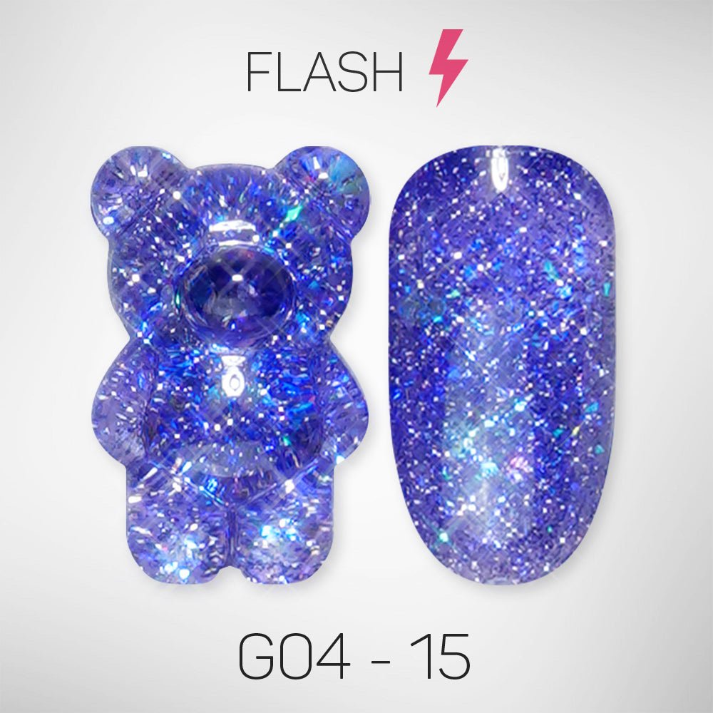 LAVIS Glitter G04 - 15 - Gel Polish 0.5 oz - Couture Collection - DTK Nail Supply