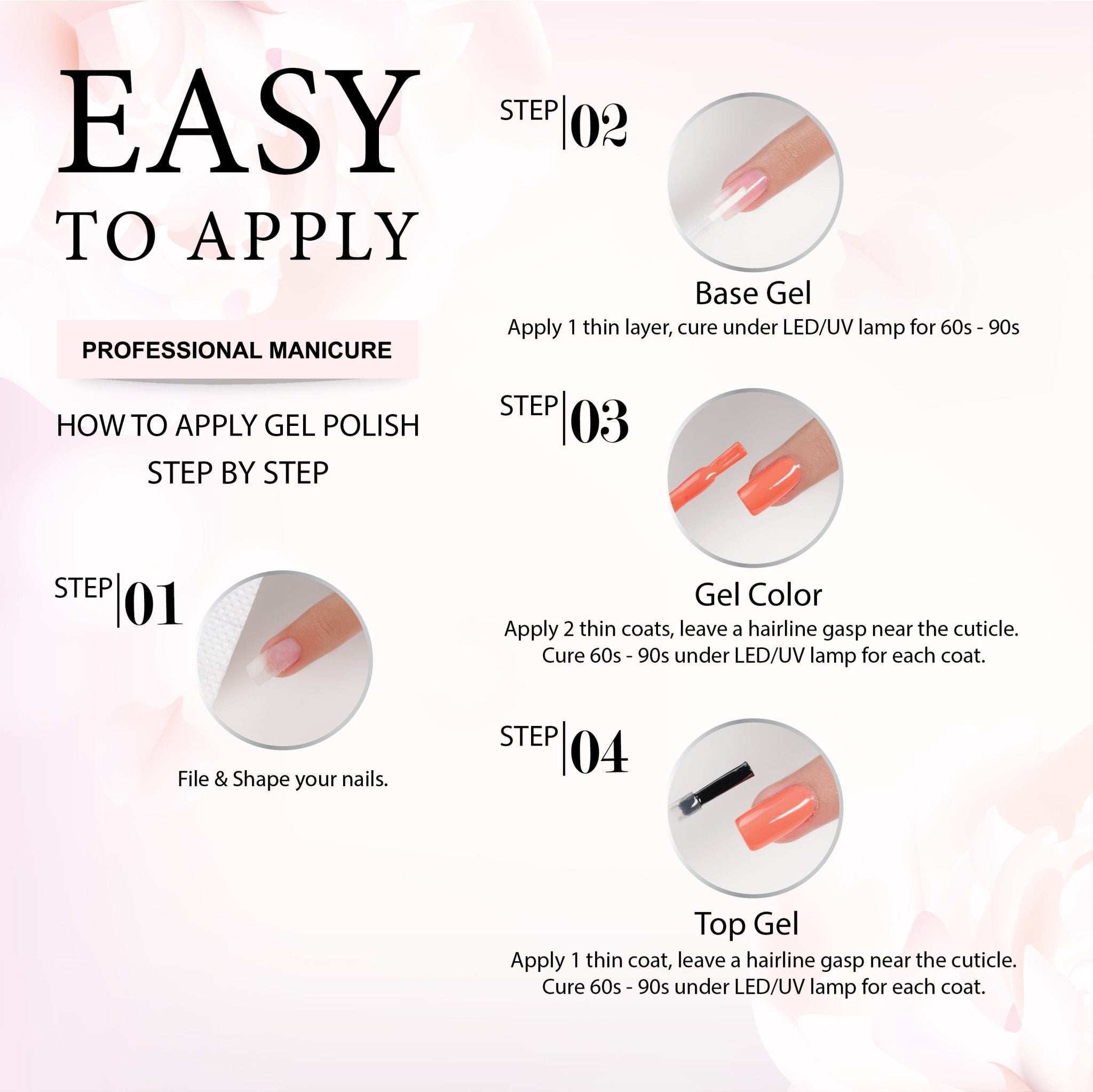 Lavis Holiday Collection: 7 Gel Polishes, 1 Base Gel, 1 Top Gel - PASSION IN PARIS - 054; 047; 052; 053; 050; 051; 049 + BT - DTK Nail Supply