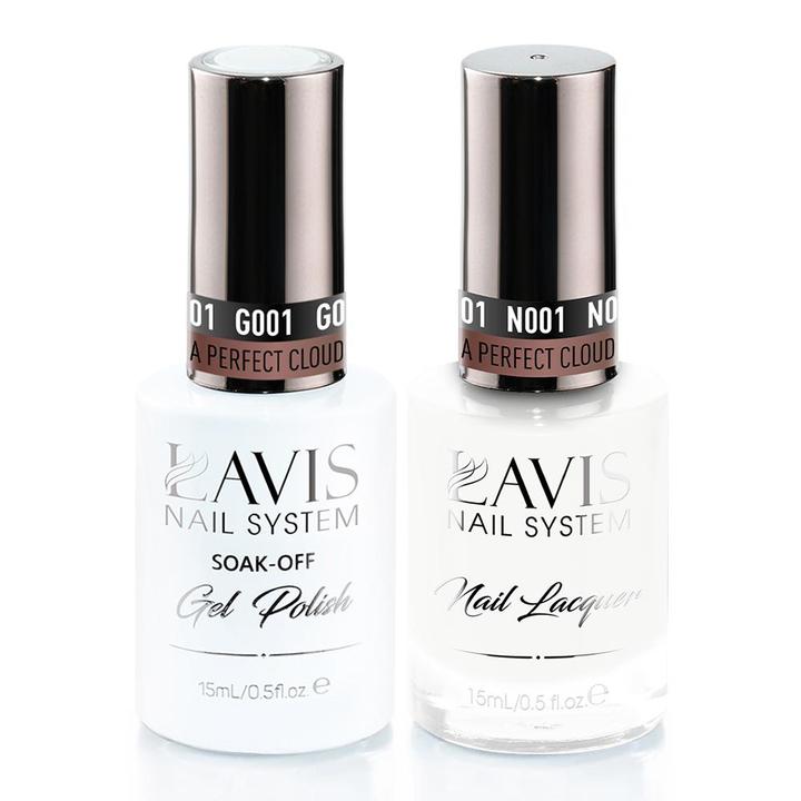 LAVIS Holiday Gift Bundle: 4 Gel & Lacquer, 1 Base Gel, 1 Top Gel - 001, 068, 021, 028 - DTK Nail Supply