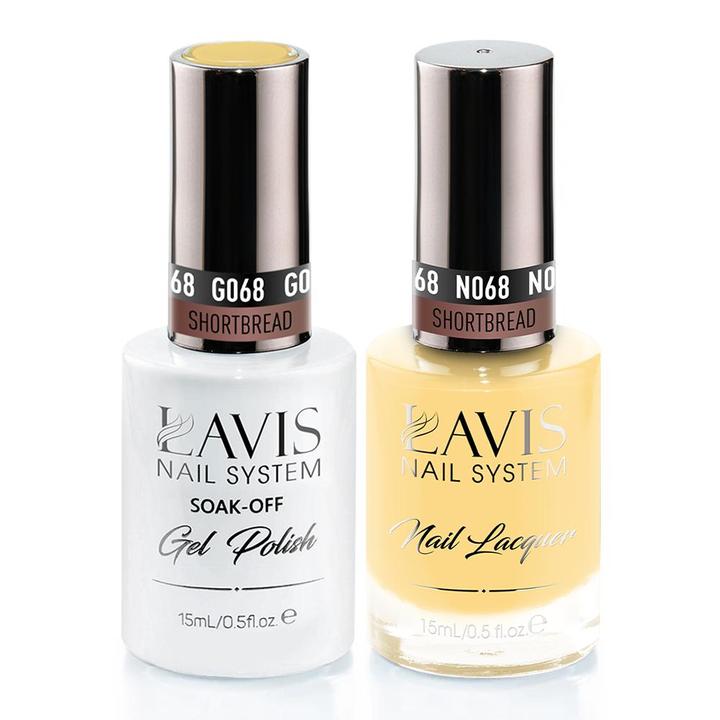 LAVIS Holiday Gift Bundle: 4 Gel & Lacquer, 1 Base Gel, 1 Top Gel - 001, 068, 021, 028 - DTK Nail Supply