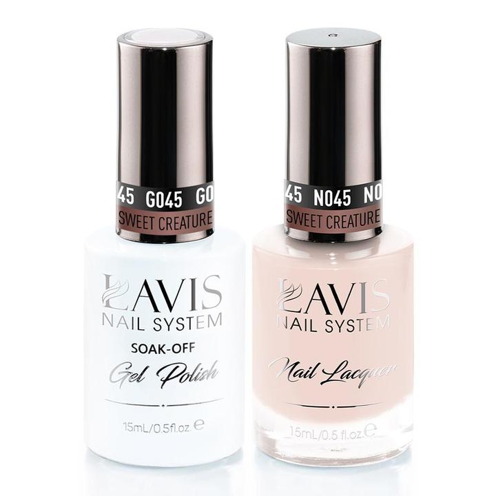 LAVIS Holiday Gift Bundle: 4 Gel & Lacquer, 1 Base Gel, 1 Top Gel - 044, 045, 069, 043 - DTK Nail Supply