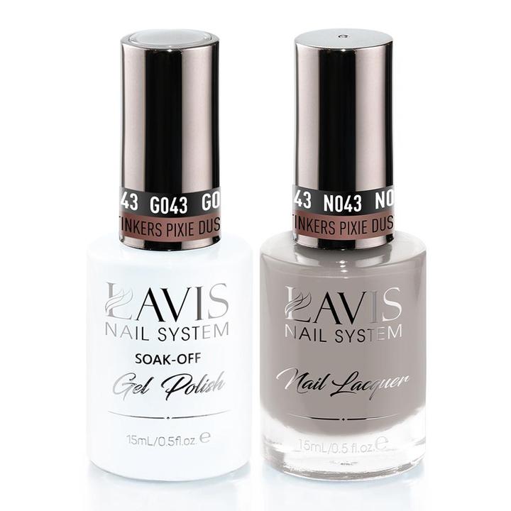 LAVIS Holiday Gift Bundle: 4 Gel & Lacquer, 1 Base Gel, 1 Top Gel - 044, 045, 069, 043 - DTK Nail Supply