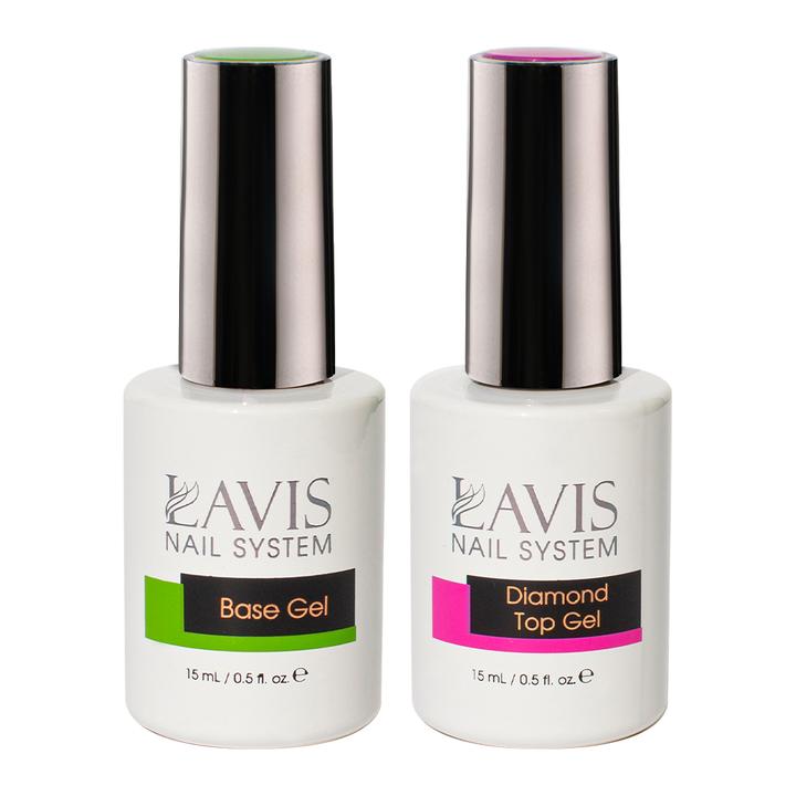 LAVIS Holiday Gift Bundle: 4 Gel & Lacquer, 1 Base Gel, 1 Top Gel - 054, 094, 095, 083 - DTK Nail Supply