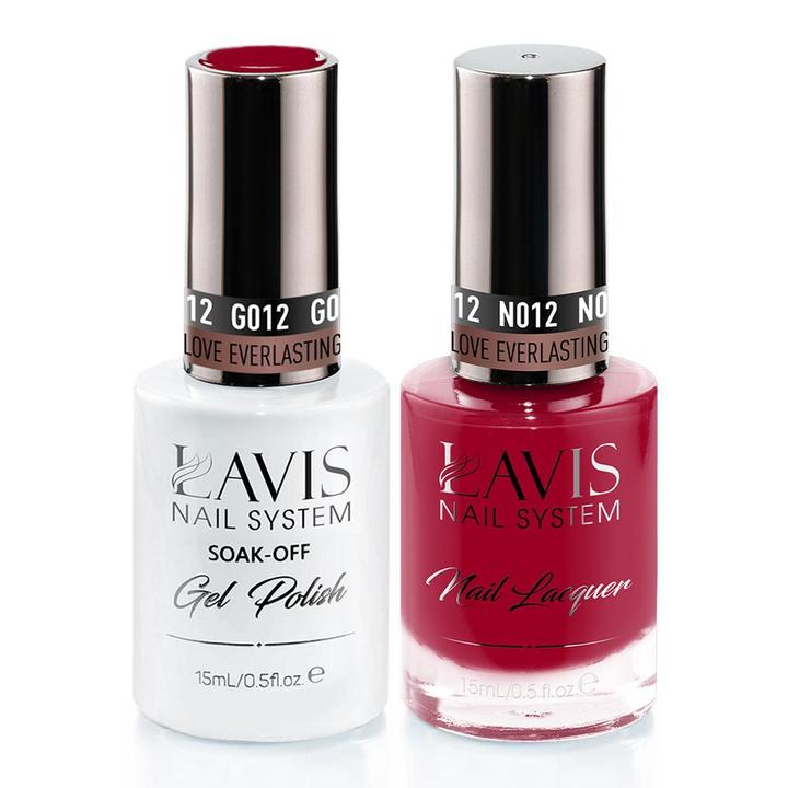 LAVIS Holiday Gift Bundle: 4 Gel & Lacquer, 1 Base Gel, 1 Top Gel - 079, 053, 056, 012 - DTK Nail Supply