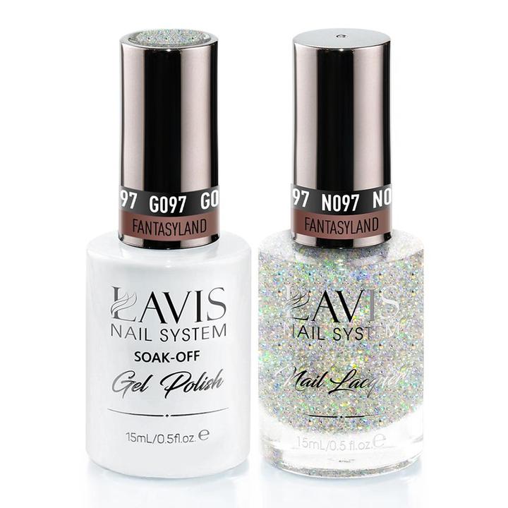LAVIS Holiday Gift Bundle: 4 Gel & Lacquer, 1 Base Gel, 1 Top Gel - 094, 095, 108, 097 - DTK Nail Supply
