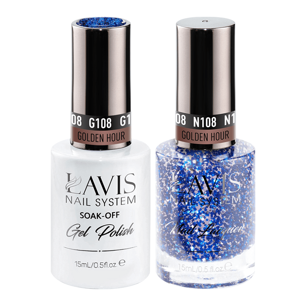 LAVIS Holiday Gift Bundle: 7 Gel & Lacquer, 1 Base Gel, 1 Top Gel - 054, 094, 095, 084, 083, 108, 079 - DTK Nail Supply