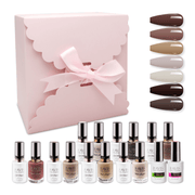 LAVIS Holiday Gift Bundle Set 15: 7 Gel & Lacquer, 1 Base Gel, 1 Top Gel - 229; 230; 231; 232; 233; 234; 235 - DTK Nail Supply