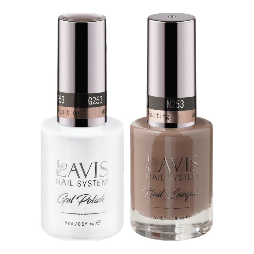 LAVIS Holiday Gift Bundle Set 17: 7 Gel & Lacquer, 1 Base Gel, 1 Top Gel - 253; 254; 255; 256; 257; 258; 259 - DTK Nail Supply