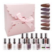 LAVIS Holiday Gift Bundle Set 18: 7 Gel & Lacquer, 1 Base Gel, 1 Top Gel - 266; 268; 269; 270; 271; 272; 276 - DTK Nail Supply