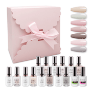 LAVIS Holiday Gift Bundle Set 2: 7 Gel & Lacquer, 1 Base Gel, 1 Top Gel - 070; 013; 007; 044; 071; 077; 045 - DTK Nail Supply