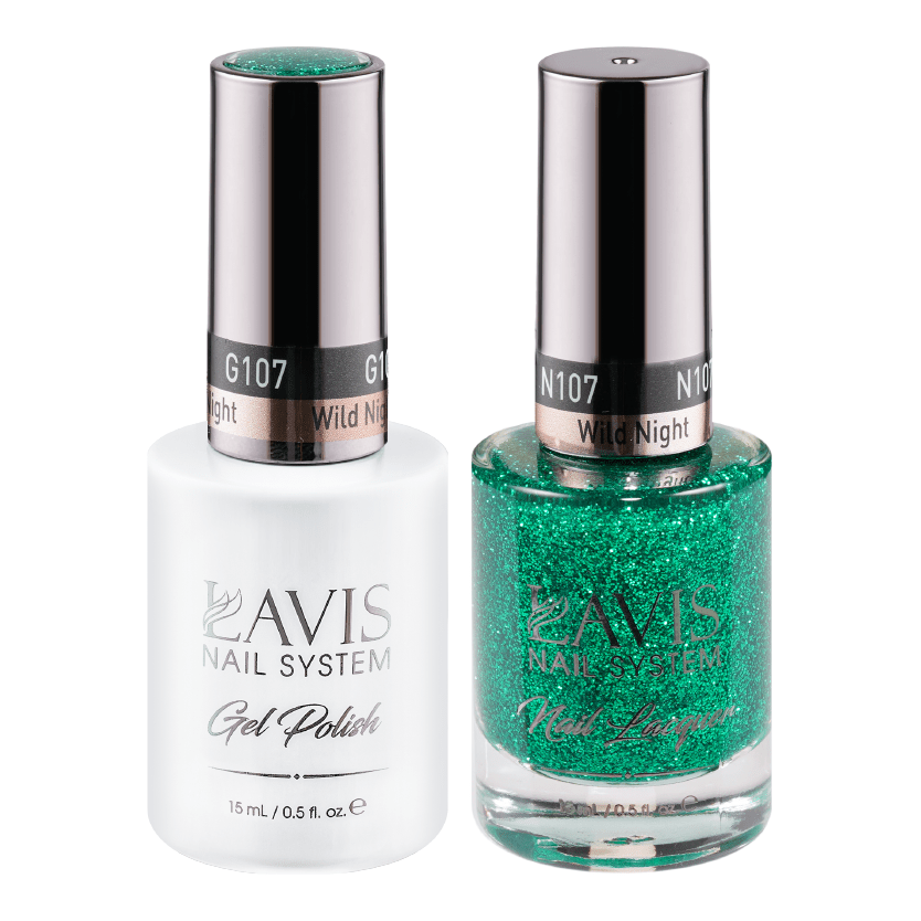LAVIS Holiday Gift Bundle Set 21: 7 Gel & Lacquer, 1 Base Gel, 1 Top Gel - 097; 098; 099; 100; 102; 106; 107 - DTK Nail Supply