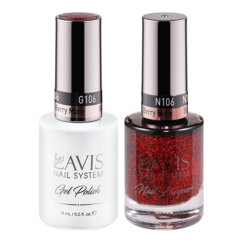 LAVIS Holiday Gift Bundle Set 21: 7 Gel & Lacquer, 1 Base Gel, 1 Top Gel - 097; 098; 099; 100; 102; 106; 107 - DTK Nail Supply