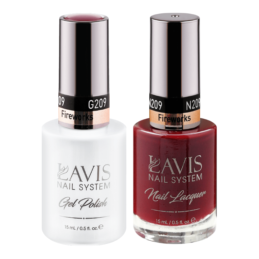 LAVIS Holiday Gift Bundle Set 22: 7 Gel & Lacquer, 1 Base Gel, 1 Top Gel - 205; 206; 207; 208; 209; 210; 213 - DTK Nail Supply