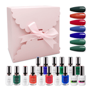 LAVIS Holiday Gift Bundle Set 23: 7 Gel & Lacquer, 1 Base Gel, 1 Top Gel - 217; 219; 220; 222; 225; 226; 228 - DTK Nail Supply