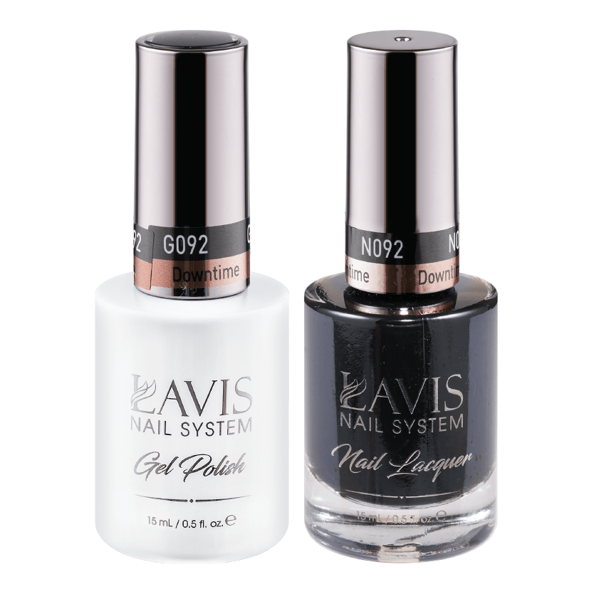 LAVIS Holiday Gift Bundle Set 24: 7 Gel & Lacquer, 1 Base Gel, 1 Top Gel - 027; 058; 016; 012; 042; 092; 091 - DTK Nail Supply