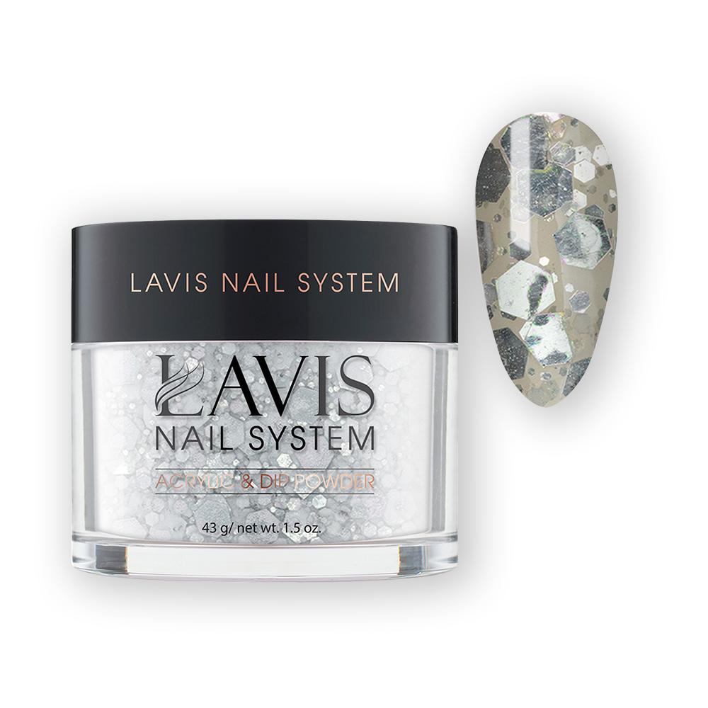 LAVIS Holographic Glitter CG19 - Acrylic & Dip Powder 1.5 oz - DTK Nail Supply