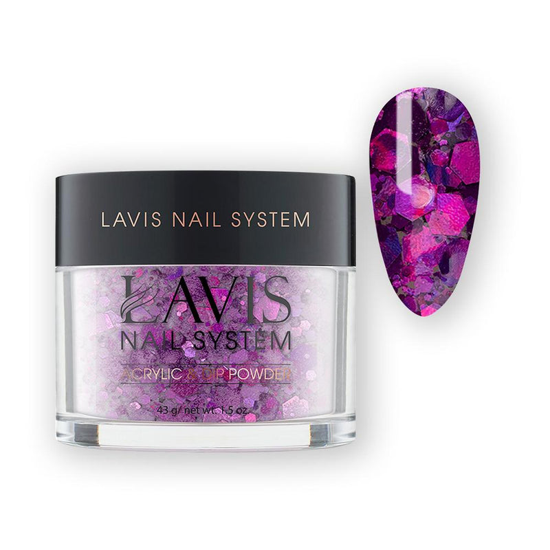 LAVIS Holographic Glitter CG20 - Acrylic & Dip Powder 1.5 oz - DTK Nail Supply