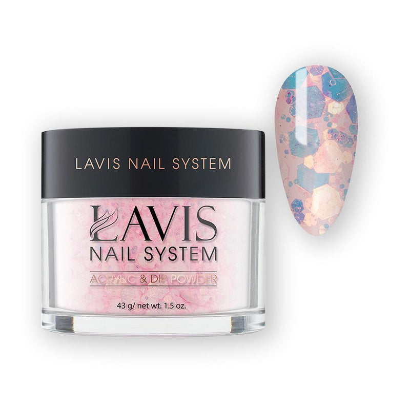 LAVIS Holographic Glitter GL04 - Acrylic & Dip Powder 1.5 oz - DTK Nail Supply
