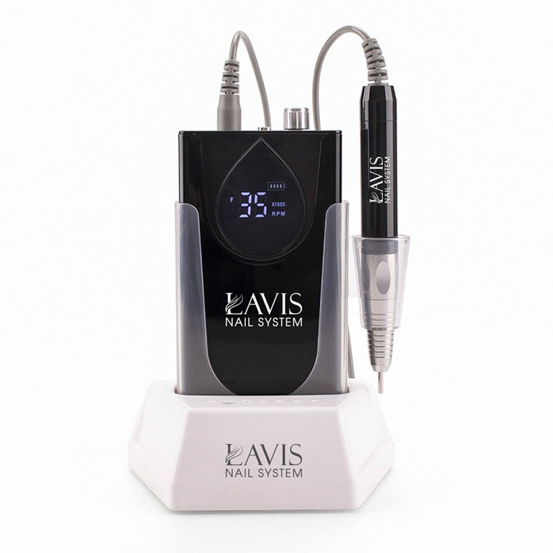 LAVIS Nail Drill - Black - DTK Nail Supply