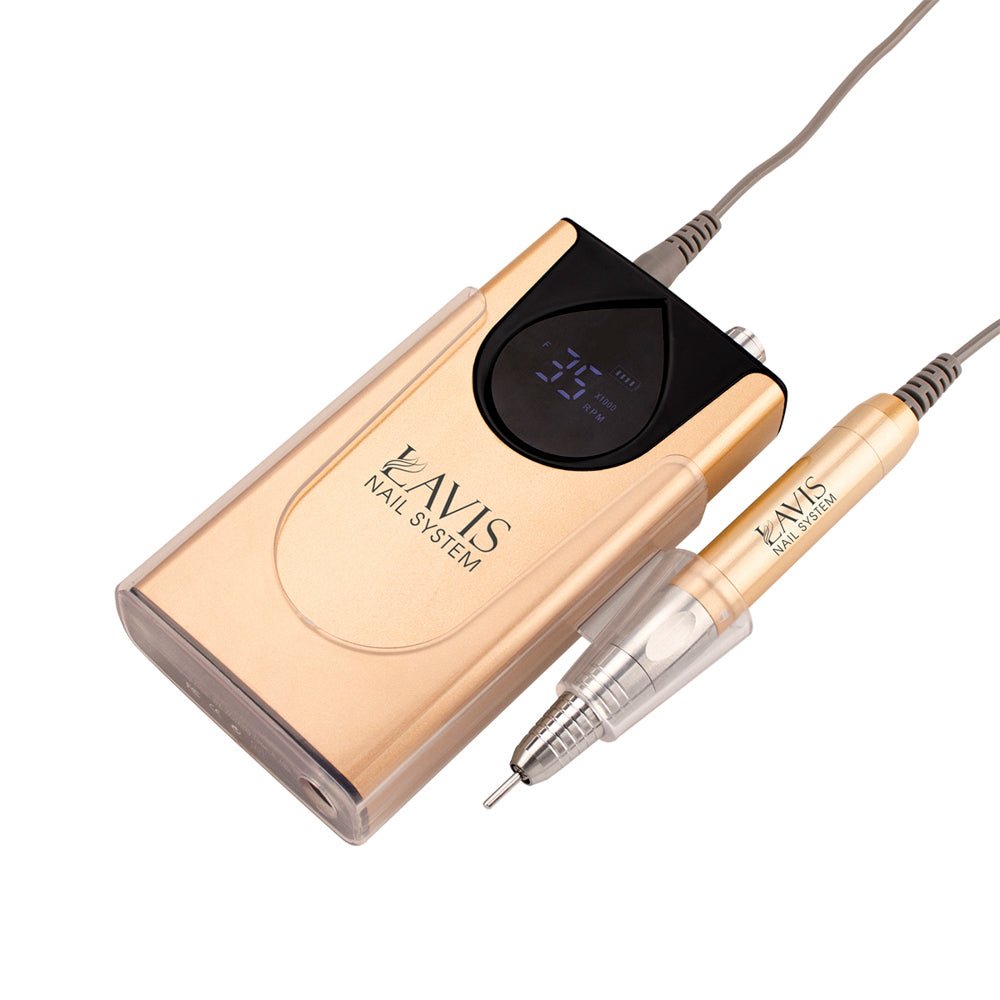 LAVIS Nail Drill - Gold - DTK Nail Supply