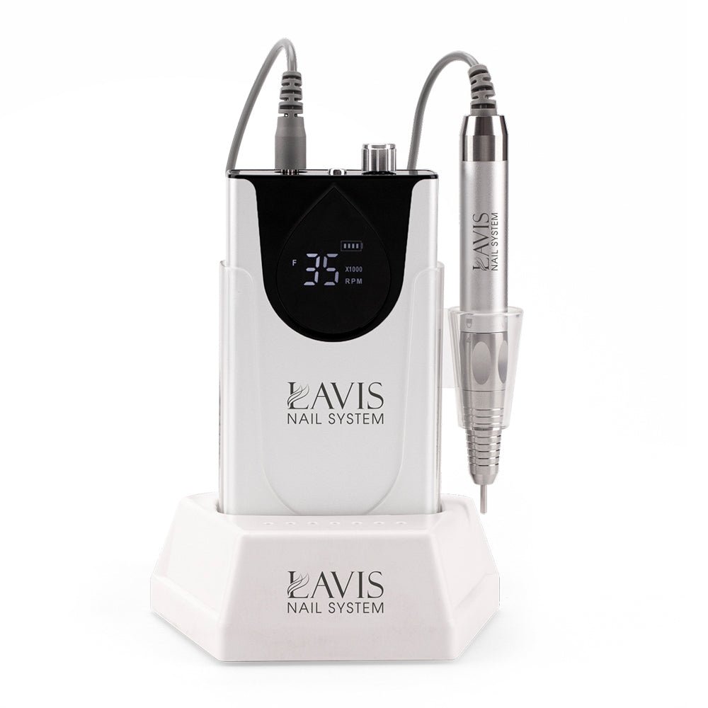 LAVIS Nail Drill - Silver - DTK Nail Supply