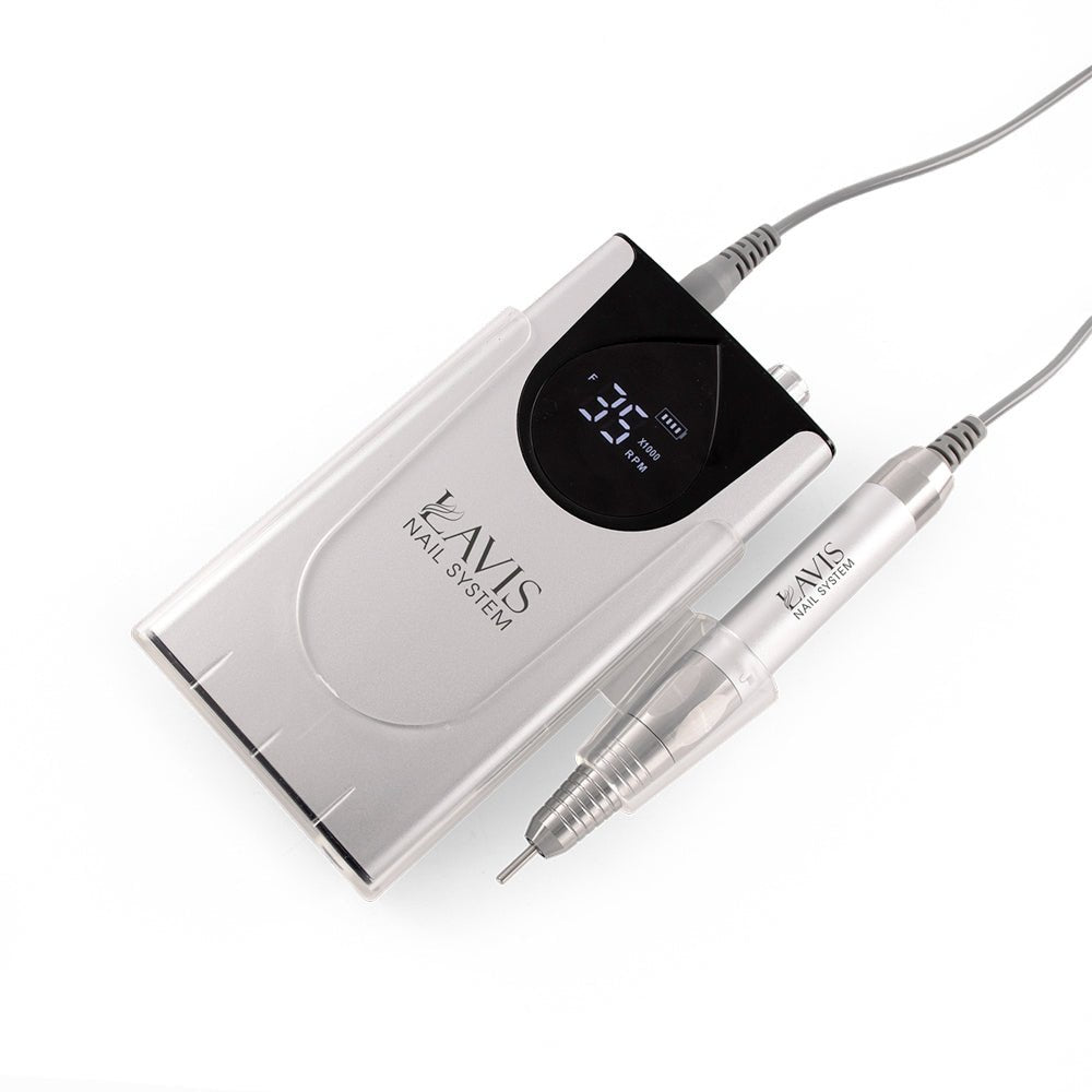 LAVIS Nail Drill - Silver - DTK Nail Supply