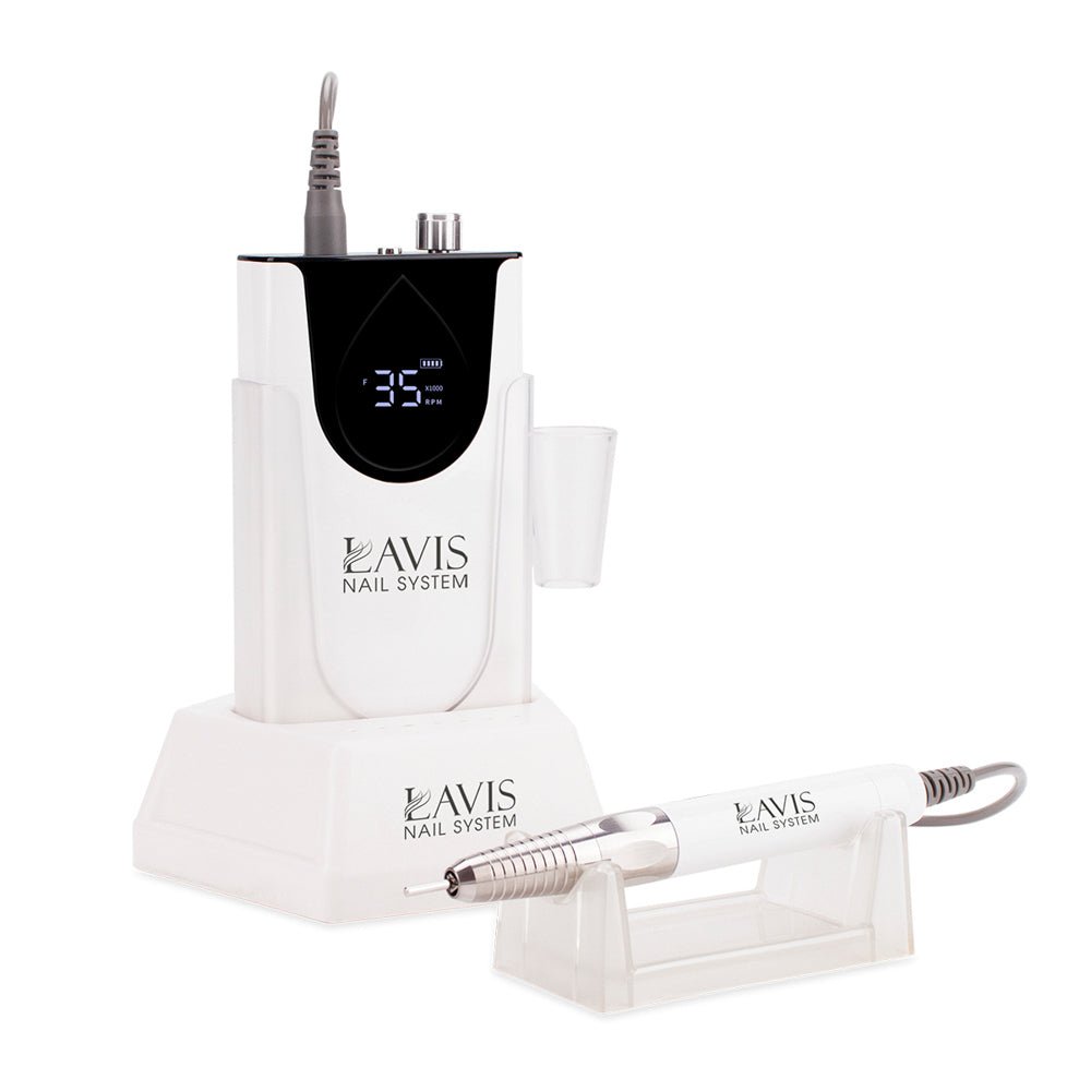 LAVIS Nail Drill - White - DTK Nail Supply