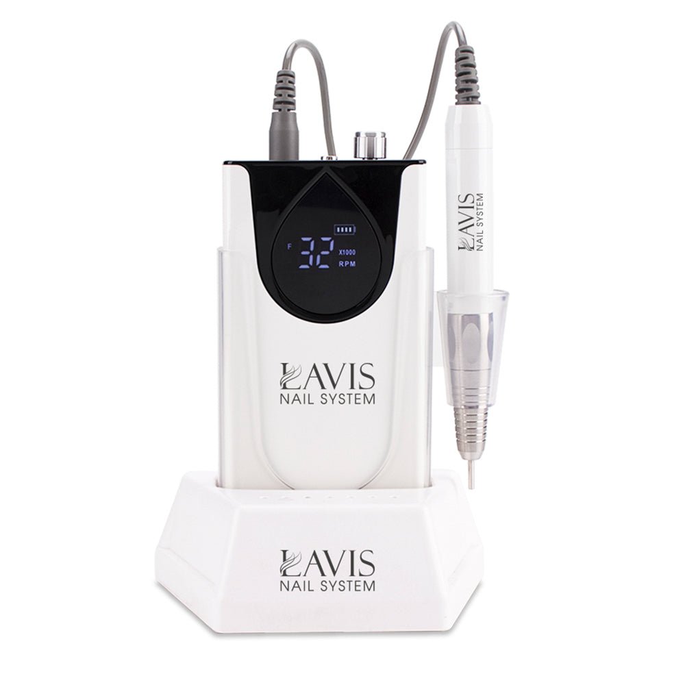 LAVIS Nail Drill - White - DTK Nail Supply