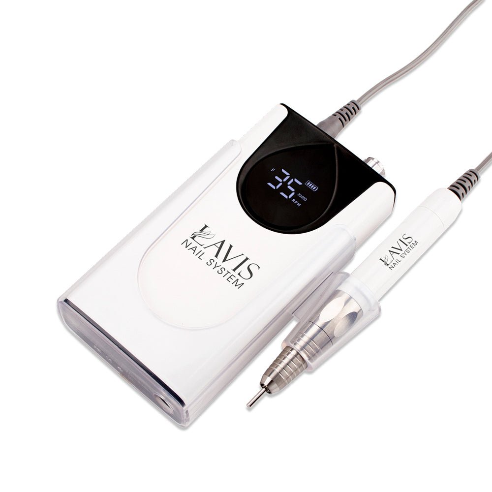 LAVIS Nail Drill - White - DTK Nail Supply