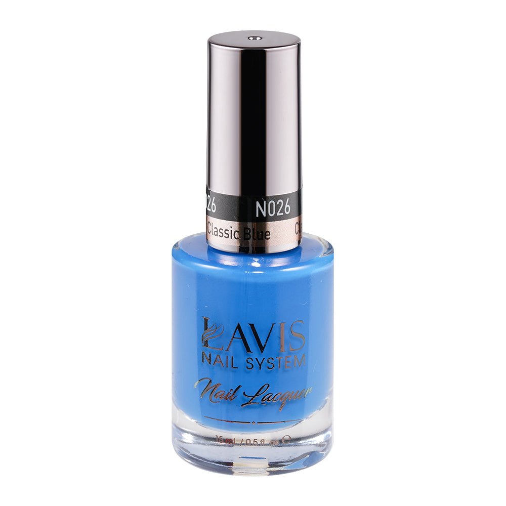 LAVIS Nail Lacquer - 026 Classic Blue - DTK Nail Supply
