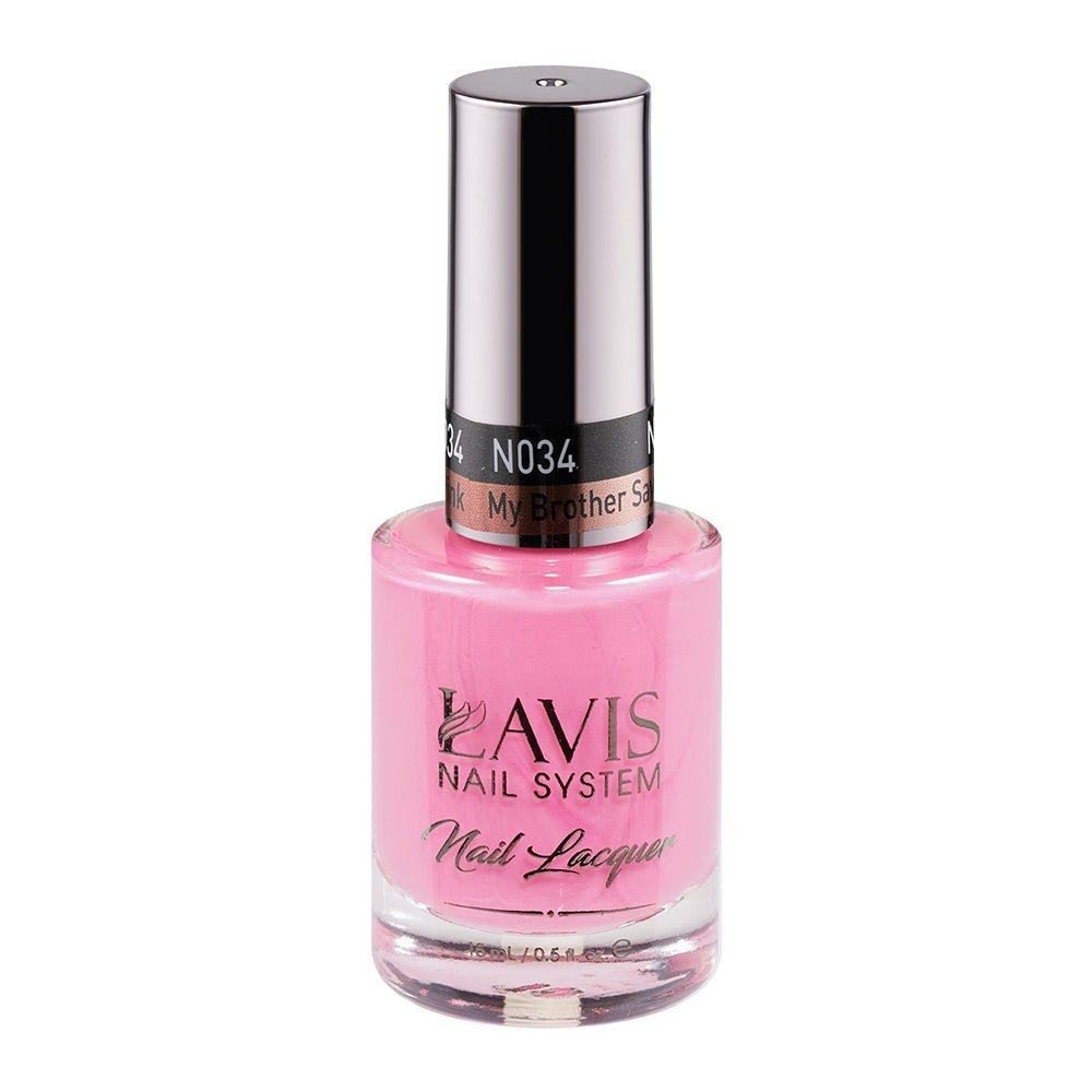 LAVIS Nail Lacquer - 034 My Brother Says Pink - DTK Nail Supply