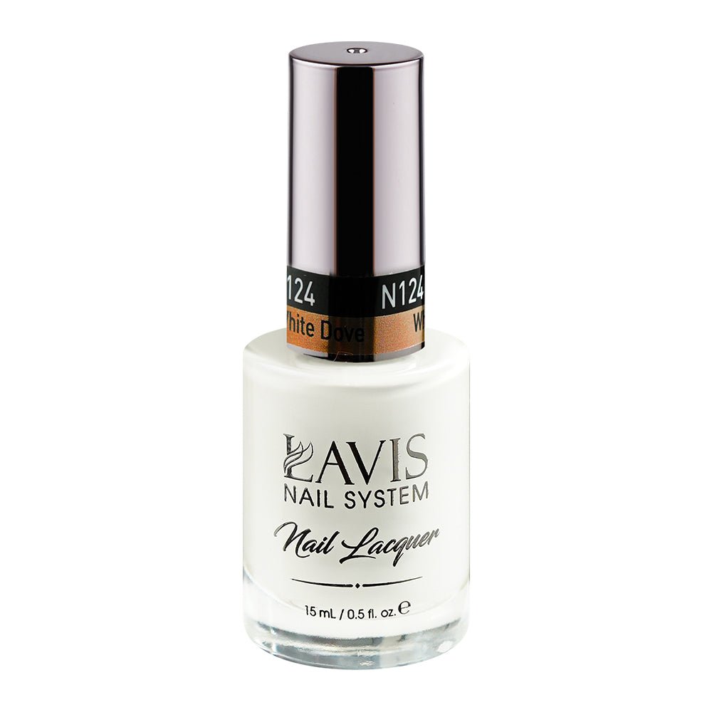 LAVIS Nail Lacquer - 124 White Dove - DTK Nail Supply