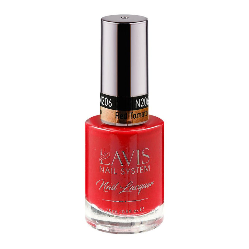 LAVIS Nail Lacquer - 206 Red Tomato - DTK Nail Supply