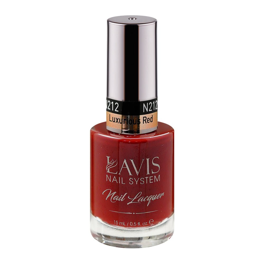 LAVIS Nail Lacquer - 212 Luxurious Red - DTK Nail Supply