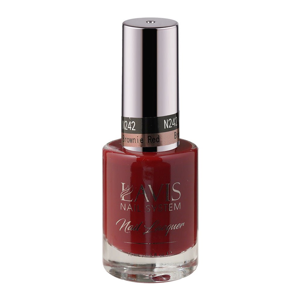 LAVIS Nail Lacquer - 242 Brownie Red - DTK Nail Supply