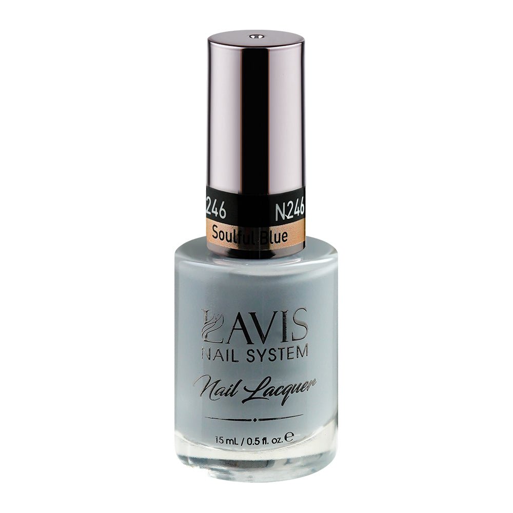 LAVIS Nail Lacquer - 246 (Ver 2) Soulful Blue - DTK Nail Supply
