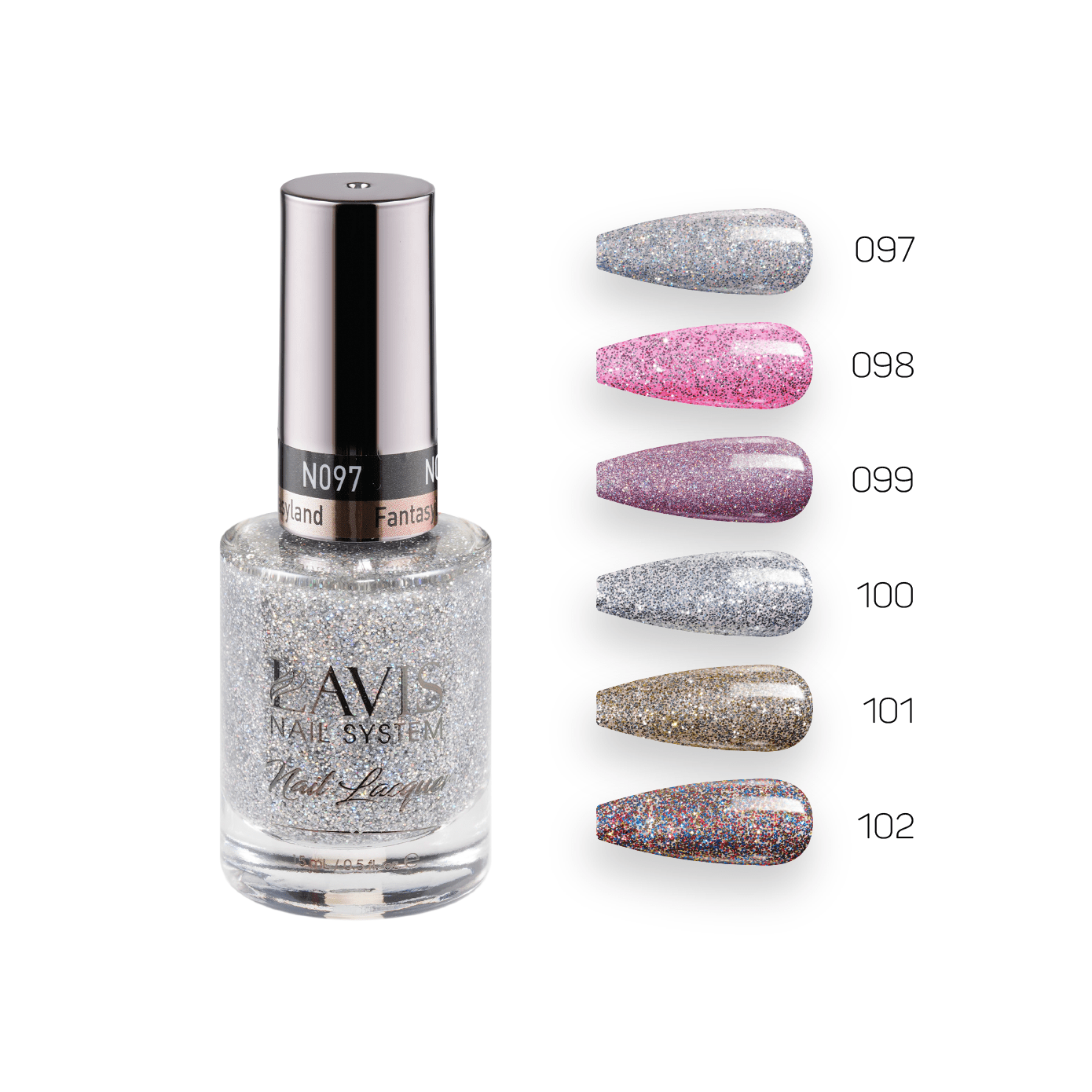 Lavis Nail Lacquer Holiday Fall Set N2 (6 colors): 097, 098, 099, 100, 101, 102 - DTK Nail Supply