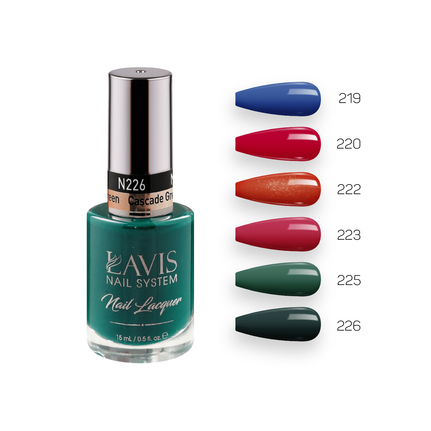 Lavis Nail Lacquer Holiday Fall Set N5 (6 colors): 219, 220, 222, 223, 225, 226 - DTK Nail Supply