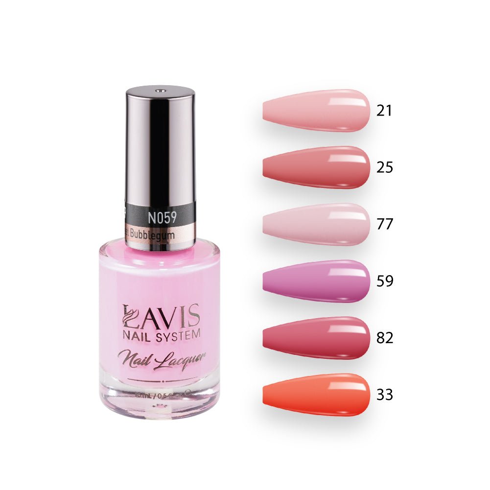Lavis Nail Lacquer Set N6 (6 colors): 021, 025, 077, 059, 082, 033 - DTK Nail Supply