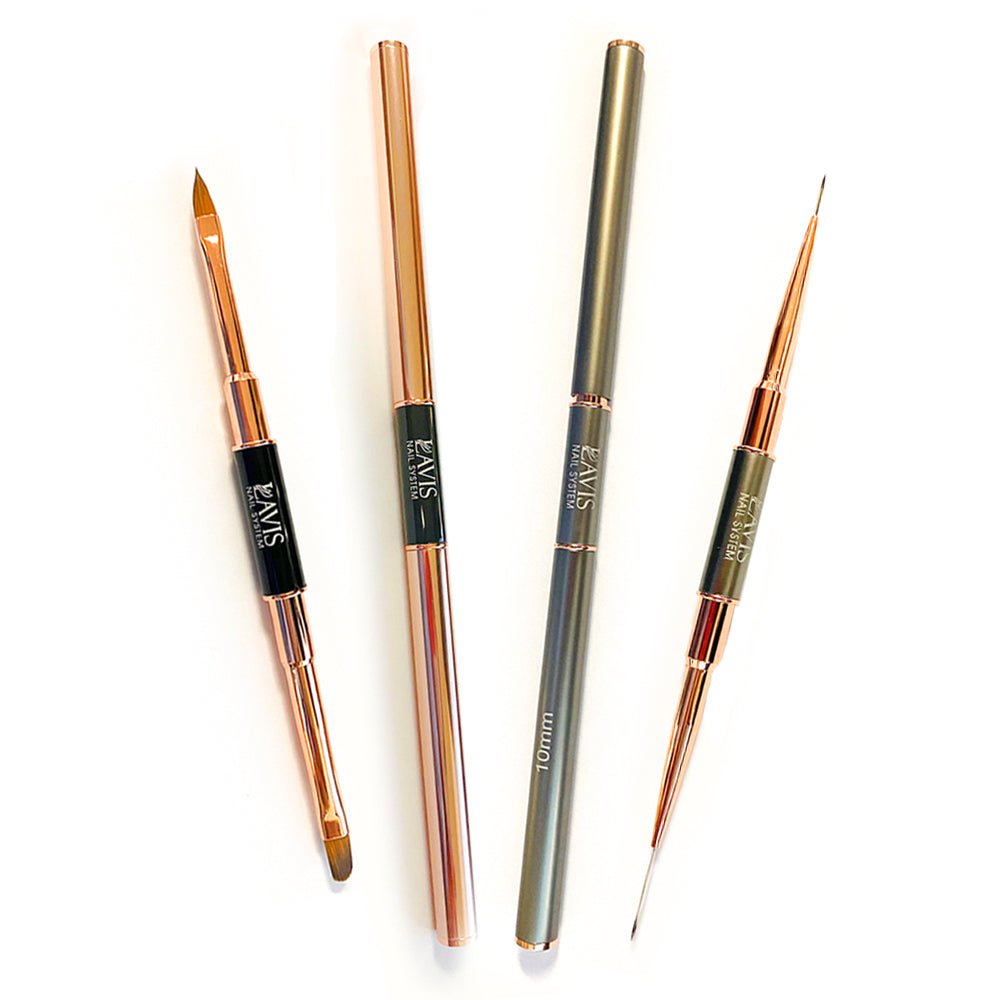 Lavis Nail System - Double Head Nail Art Brush - DTK Nail Supply