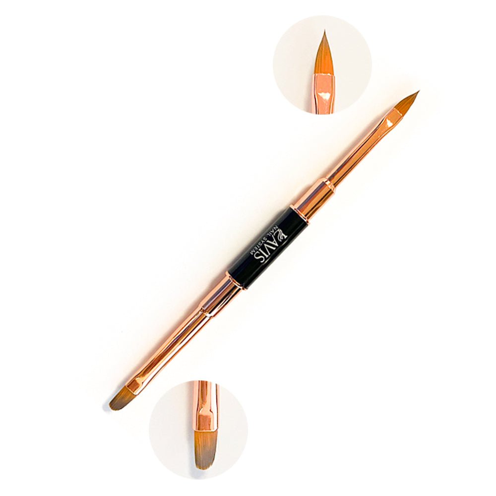 Lavis Nail System - Double Head Nail Art Brush - DTK Nail Supply