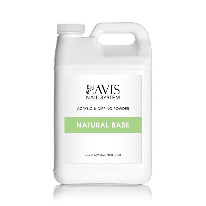 LAVIS Natural Base - Acrylic & Dipping Powder - 80oz - DTK Nail Supply