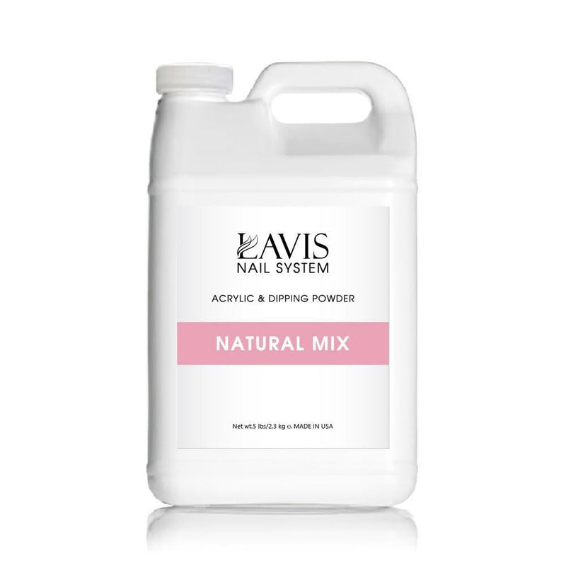 LAVIS Natural Mix - Acrylic & Dipping Powder - 80oz - DTK Nail Supply