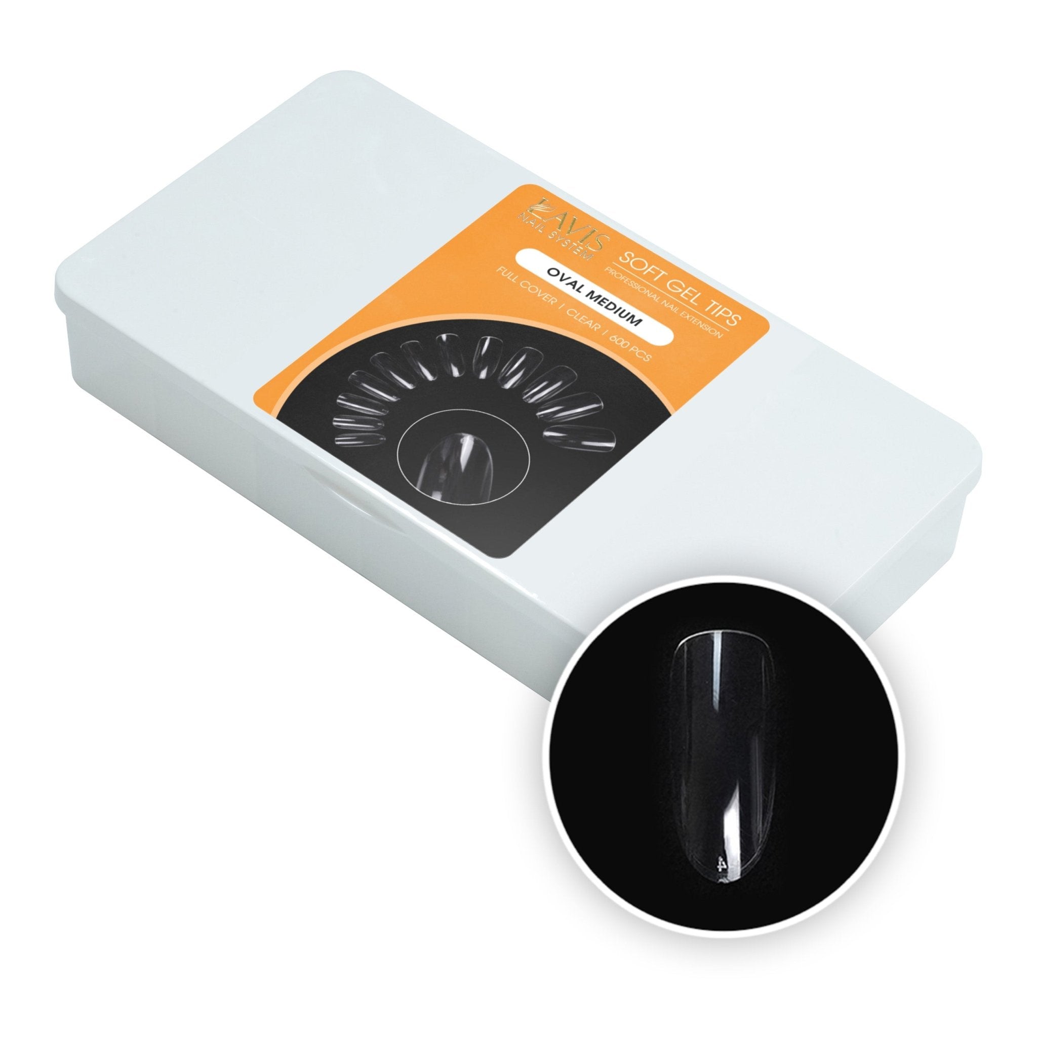 LAVIS - Oval Medium Nail Tips (Full Cover) - DTK Nail Supply