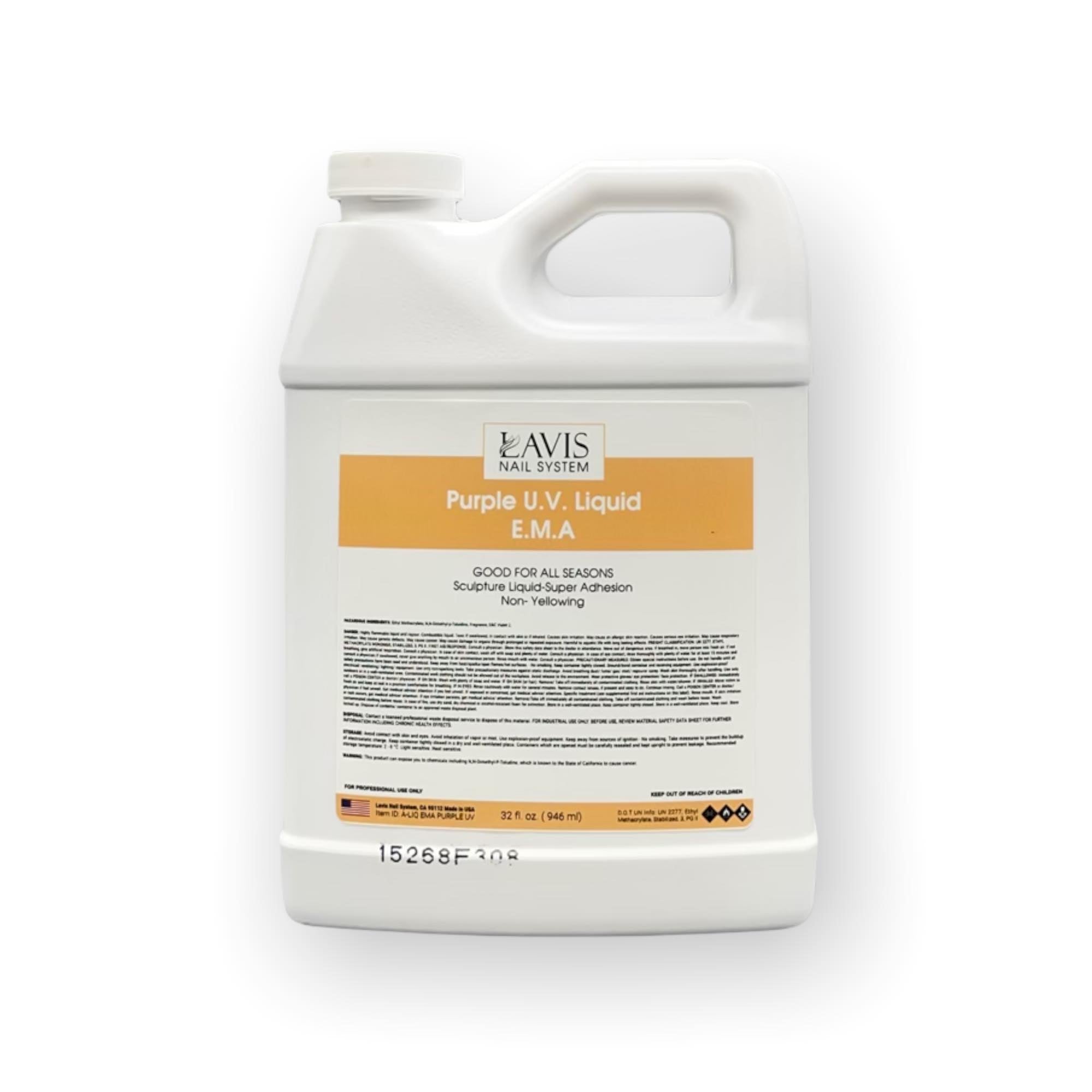 LAVIS Purple UV Liquid E.M.A 32 oz - DTK Nail Supply