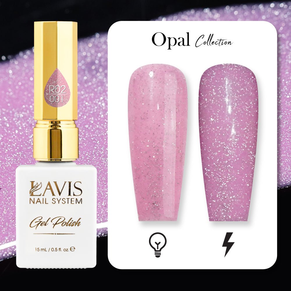LAVIS Reflective R05 - 01 - Gel Polish 0.5 oz - Blossom Bass Reflective Collection - DTK Nail Supply