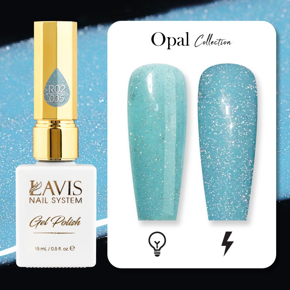 LAVIS Reflective R05 - 05 - Gel Polish 0.5 oz - Blossom Bass Reflective Collection - DTK Nail Supply