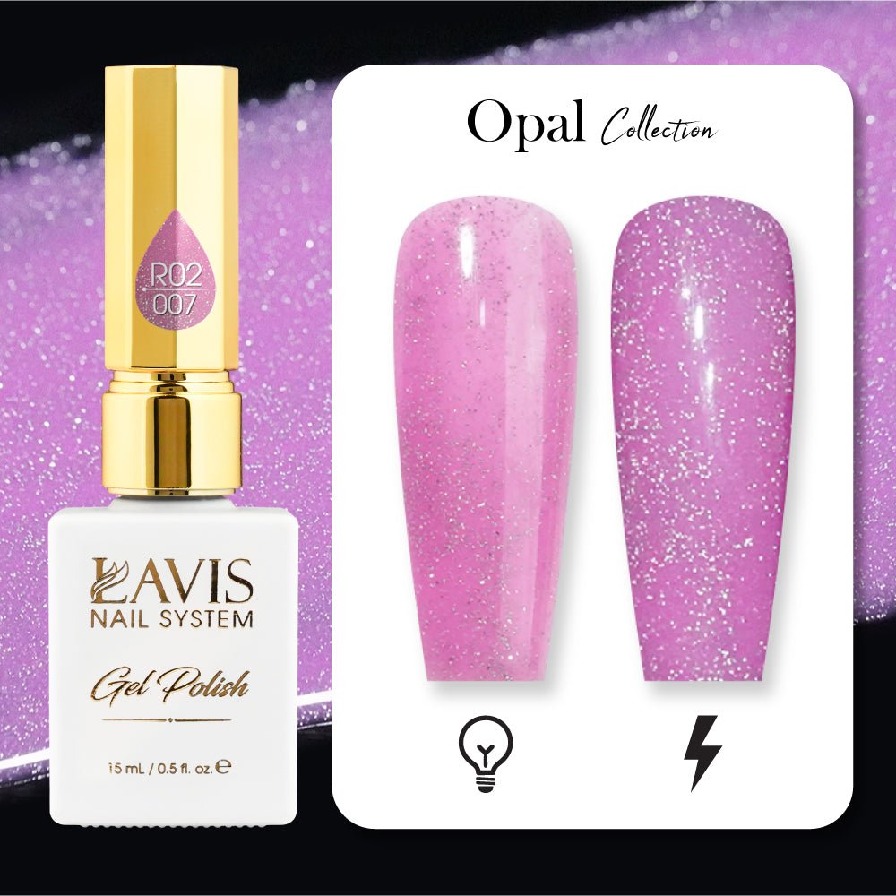 LAVIS Reflective R05 - 07 - Gel Polish 0.5 oz - Blossom Bass Reflective Collection - DTK Nail Supply