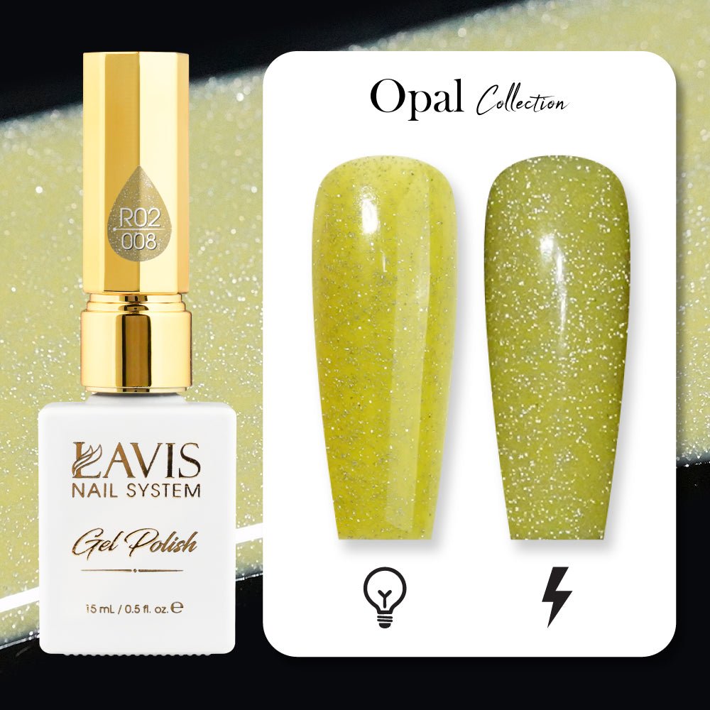 LAVIS Reflective R05 - 08 - Gel Polish 0.5 oz - Blossom Bass Reflective Collection - DTK Nail Supply